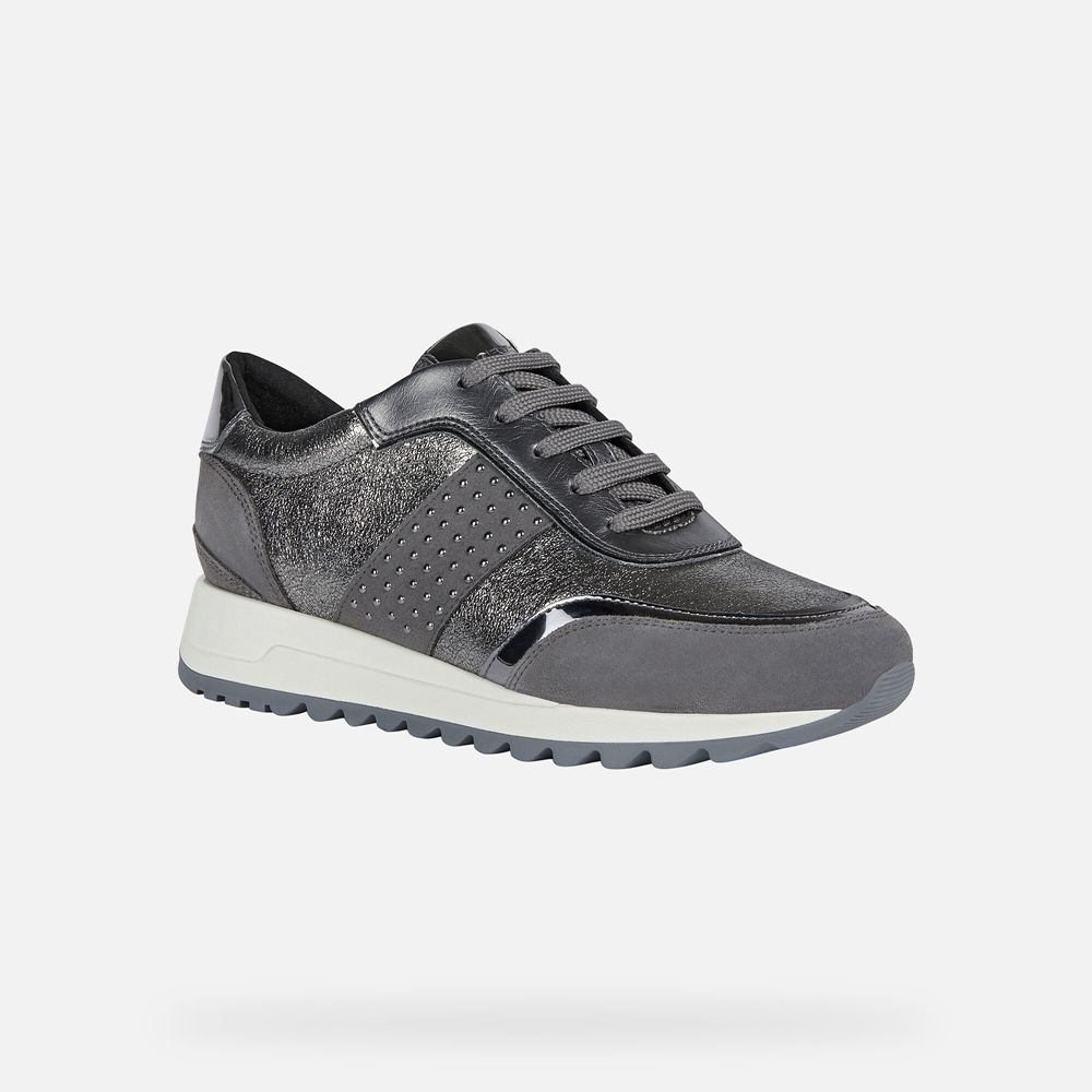 Geox Sneakers Dark Grey Tabelya - Geox Womens Shoes - UNPOXV095